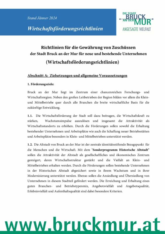 Wirtschaft Bruck an der Mur